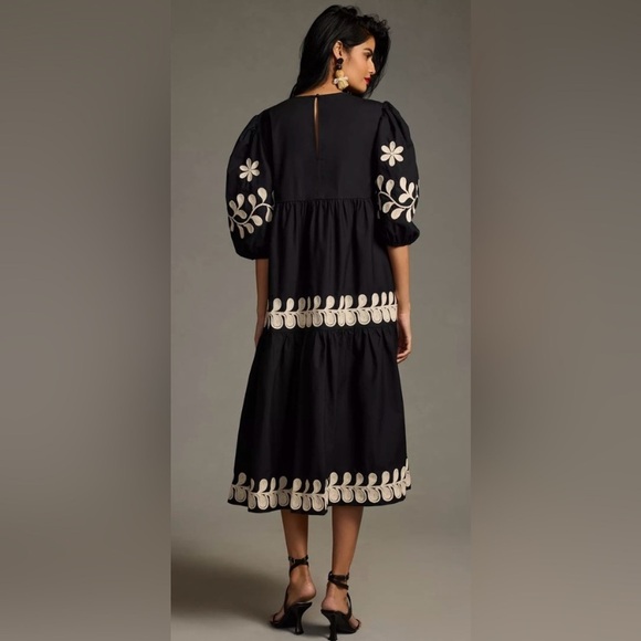 Caroline Constas gorgeous flowers linen vacation/ summer dress. - Picture 2 of 4